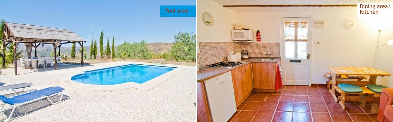 Our great duplex cottage with pool located on a beautiful finca near Almogía